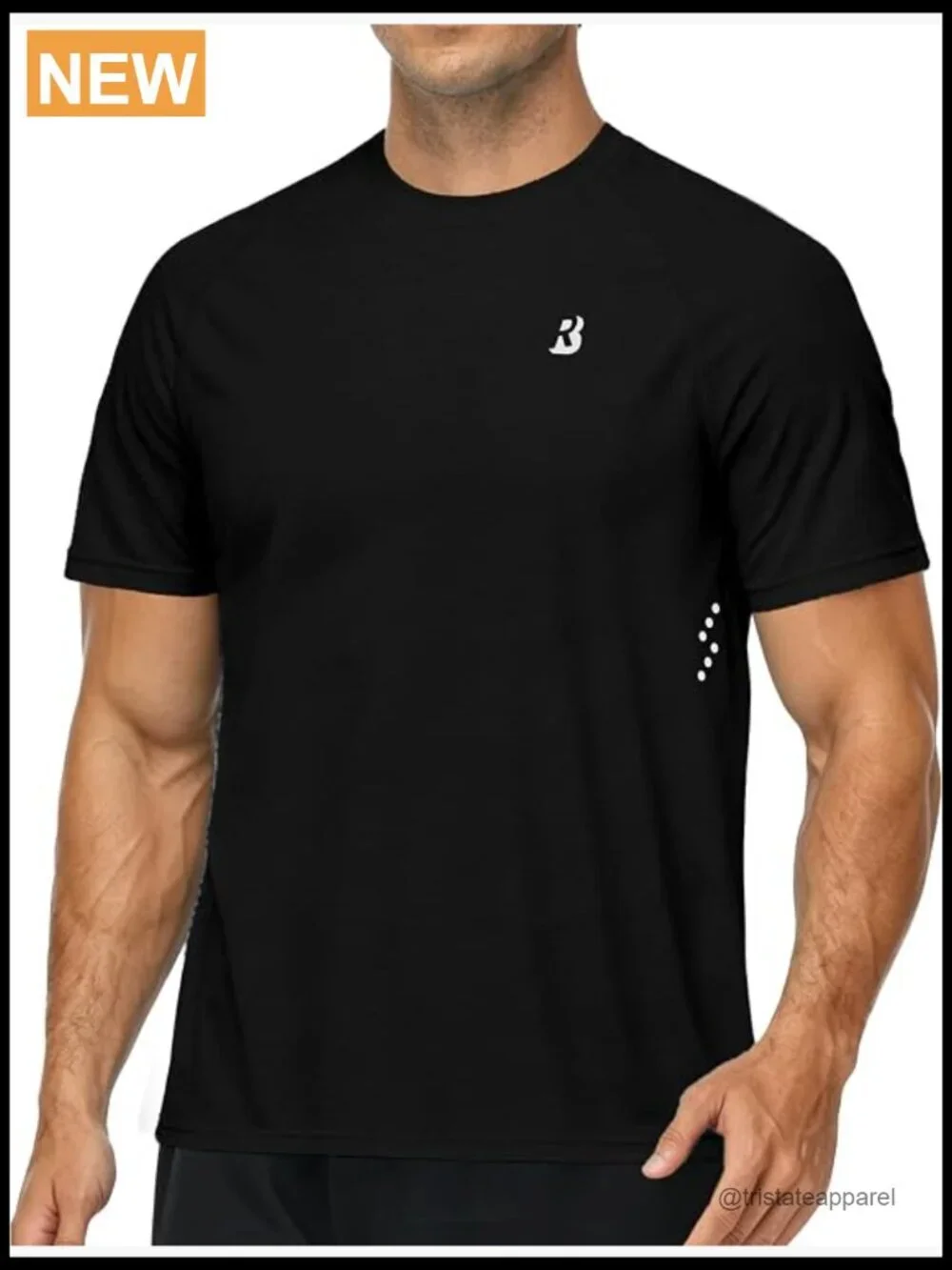 UPF 50+ Rash Guard Short Sleeve Swim Shirt Men's Quick Dry Tee
